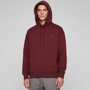 NWT Y-3 Burgundy Loose Hoodie in Shadow Red French terry XL